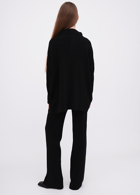 Фото ракурс 2 - Жіночі чорні штани EQUILIBRI артикул W391 037 200 Black FW2025