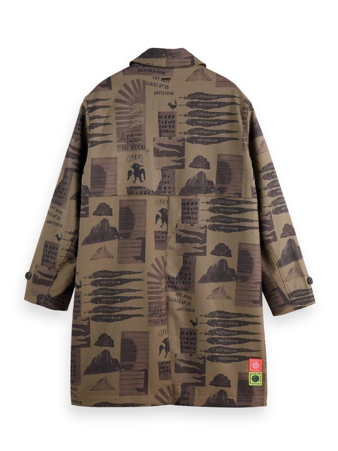 Фото ракурс 6 - Чоловіче бежевe пальто SCOTCH & SODA артикул 181699 260 FW2025