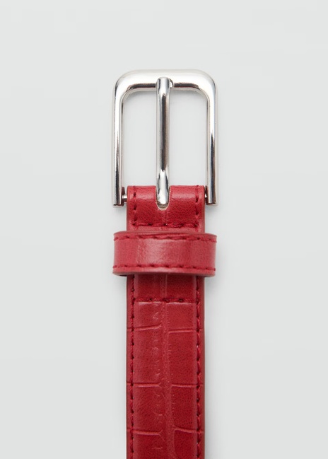 Женский красный ремень Mango артикул 17081129 70 1 season Фото ракурс 3 - Женский красный ремень Mango артикул 17081129 70 1 season