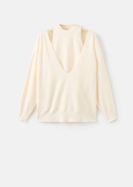 Фото ракурс 3 - Женский молочный джемпер Mango артикул 17007809 05 1 season