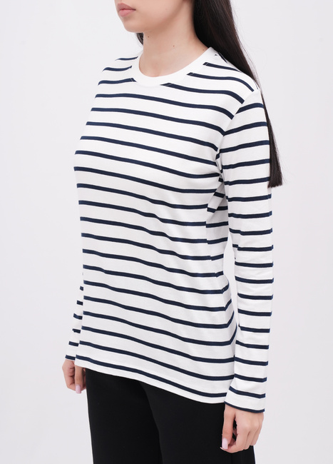 Женский белый лонгслив EQUILIBRI артикул W215 021 000 White FW2025 Фото ракурс 3 - Женский белый лонгслив EQUILIBRI артикул W215 021 000 White FW2025