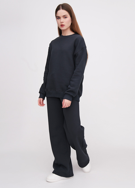 Фото ракурс 3 - Женский серый свитшот EQUILIBRI артикул W291 052 100 FUME FW2025