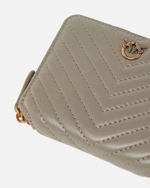 Фото ракурс 4 - Жіночий сірий гаманець Pinko артикул 100249-A0GK I68Q FW2025