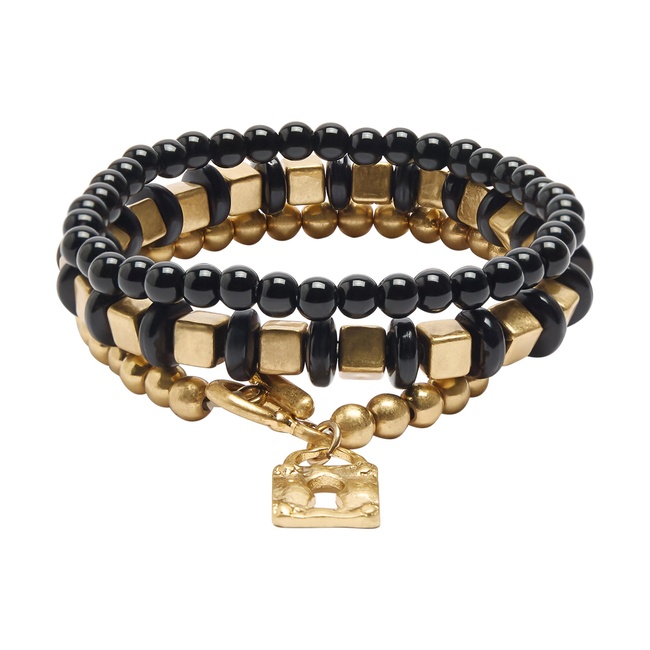 Жіночий чорний браслет Parfois артикул 239014 _BK FW2025 Фото ракурс 1 - Жіночий чорний браслет Parfois артикул 239014 _BK FW2025