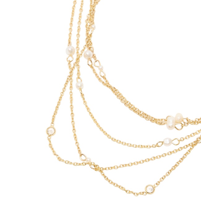 Жіноче золотe намисто Parfois артикул 233940 _GD FW2025 Фото ракурс 2 - Жіноче золотe намисто Parfois артикул 233940 _GD FW2025