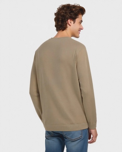 Фото ракурс 2 - Чоловічий бежевий джемпер Piazza Italia артикул 64870 Beige FW2025