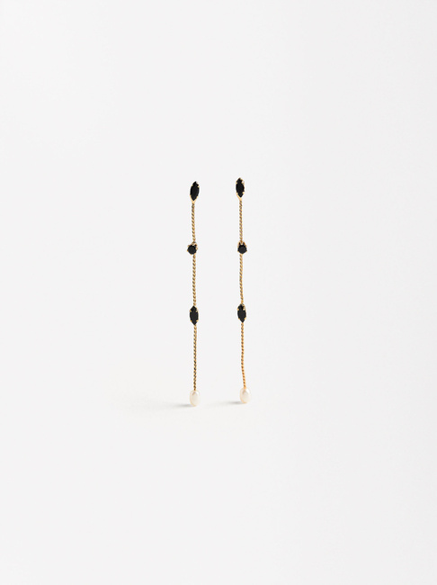 Фото ракурс 2 - Женские черные серьги Parfois артикул 215542 _BK SS2025