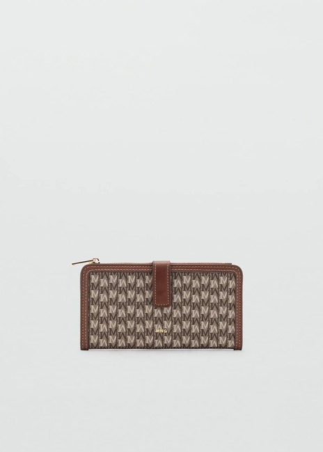 Фото ракурс 1 - Жіночий коричневий гаманець Mango артикул 17074128 CU 1 season