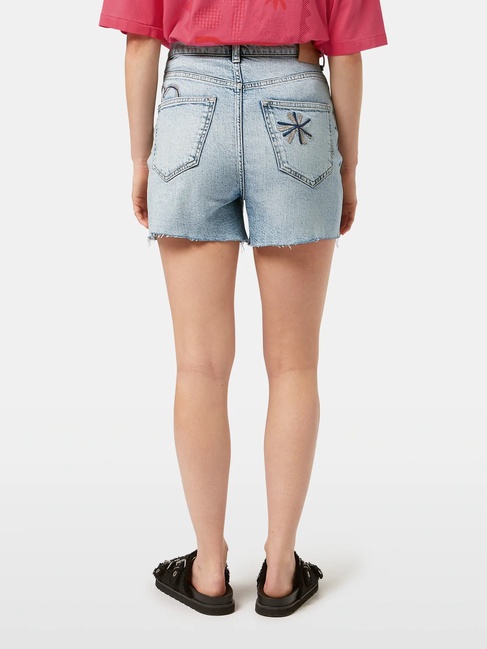 Фото ракурс 2 - Женские синие шорты SCOTCH & SODA артикул UFJ00575N V434 SS2025