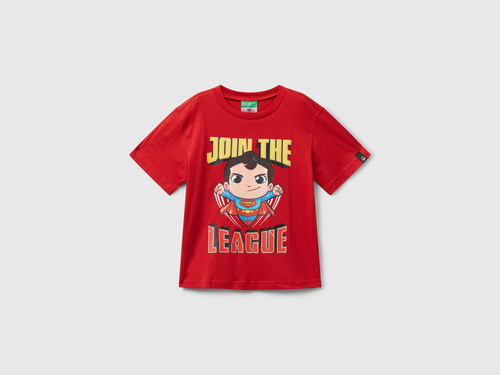 Фото ракурс 1 - Красная футболка Benetton для мальчиков артикул 3JERG10JX.P 29M 25A
