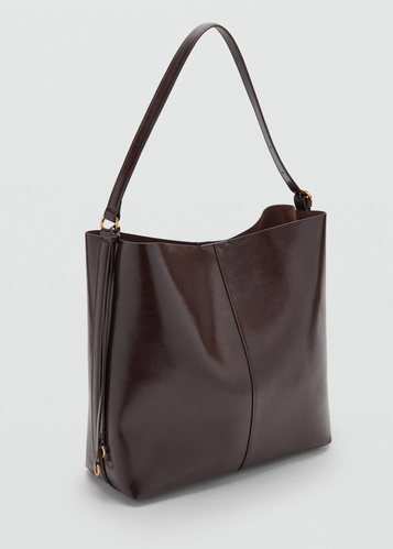 Фото ракурс 1 - Женская коричневая сумка Mango артикул 17046355 32 1 season