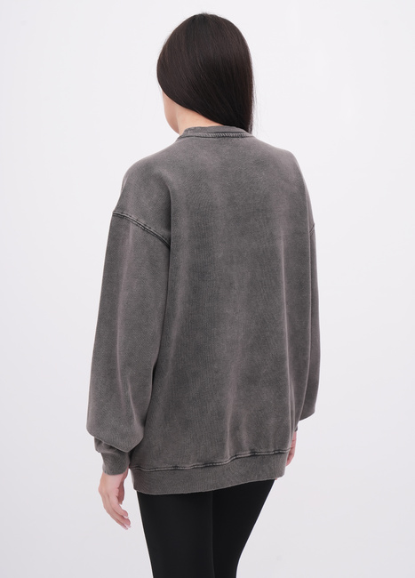 Жіночий сірий світшот EQUILIBRI артикул W231 032 000 Dark grey FW2025 Фото ракурс 2 - Жіночий сірий світшот EQUILIBRI артикул W231 032 000 Dark grey FW2025