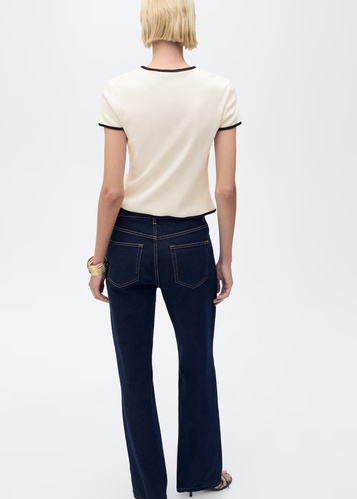 Фото ракурс 2 - Женская молочная футболка Mango артикул 17094083 05 1 season