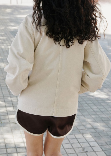 Женские фиолетовые шорты Mango артикул 17083330 66 1 season Фото ракурс 2 - Женские фиолетовые шорты Mango артикул 17083330 66 1 season