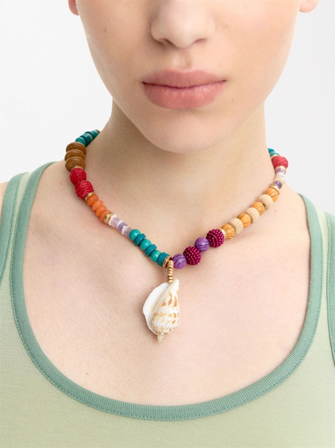 Женское разноцветное ожерелье Parfois артикул 232866 _BM SS2025 Фото ракурс 3 - Женское разноцветное ожерелье Parfois артикул 232866 _BM SS2025