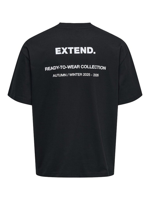 Фото ракурс 2 - Чоловіча чорна футболка ONLY & SONS артикул 22035505 Jet black FW2025