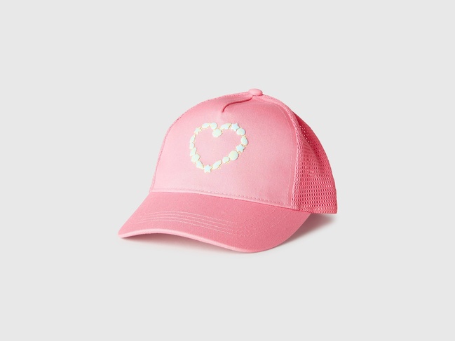 Фото ракурс 3 - Рожева кепка для хлопчиків Benetton артикул 6XJNGA01F.P 34Q 25E