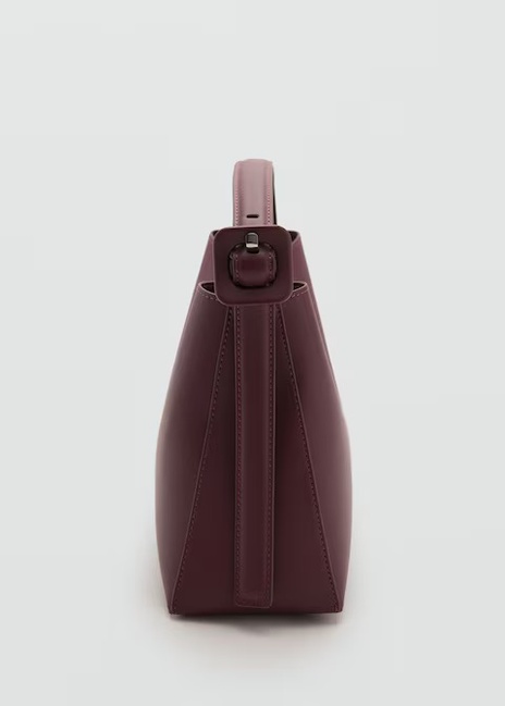 Женская бордовая сумка Mango артикул 17042029 78 1 season Фото ракурс 3 - Женская бордовая сумка Mango артикул 17042029 78 1 season