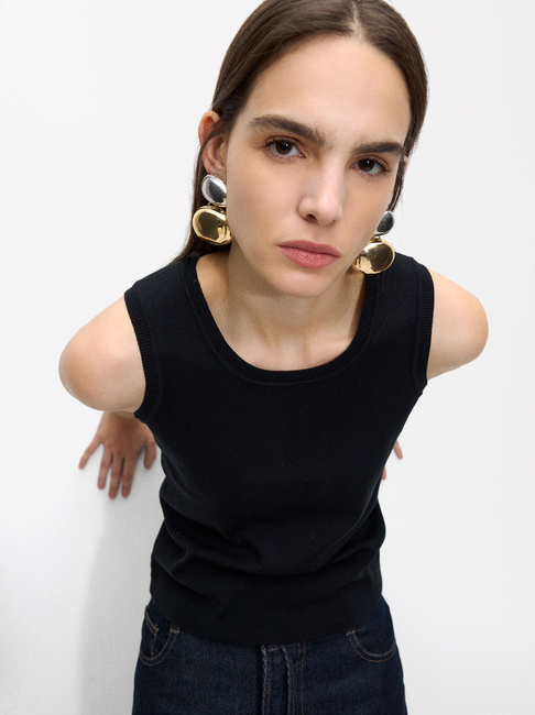 Женские золото-серебряные серьги Parfois артикул 230108 _MM SS2025 Фото ракурс 3 - Женские золото-серебряные серьги Parfois артикул 230108 _MM SS2025