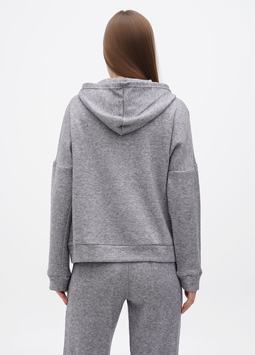 Фото ракурс 2 - Женское серое худи EQUILIBRI артикул OD AN Hoody Grey FW2024