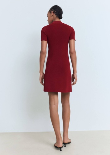 Фото ракурс 2 - Жіноча бордова сукня Mango артикул 17024099 77 1 season