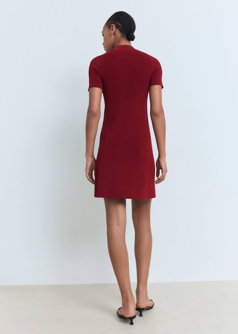 Жіноча бордова сукня Mango артикул 17024099 77 1 season Фото ракурс 2 - Жіноча бордова сукня Mango артикул 17024099 77 1 season