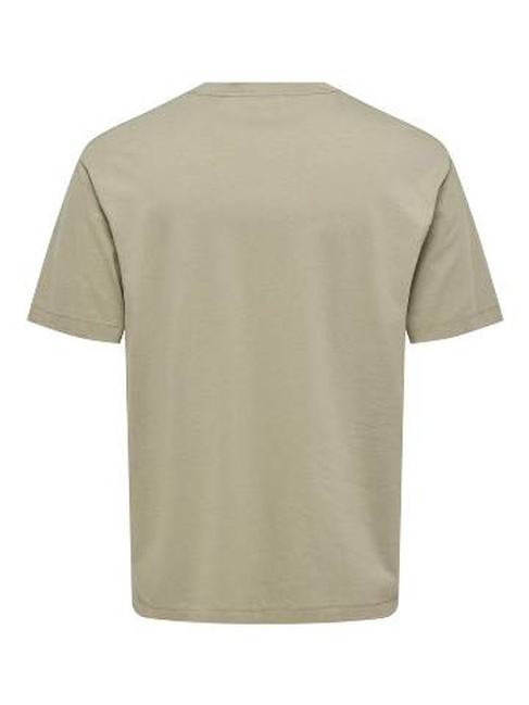 Фото ракурс 2 - Чоловіча сіра футболка ONLY & SONS артикул 22033668 Chinchilla SS2025