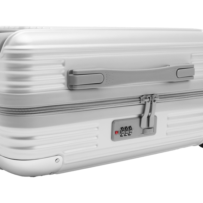 Фото ракурс 4 - Женский серебряный чемодан Parfois артикул 241291 _SV FW2025