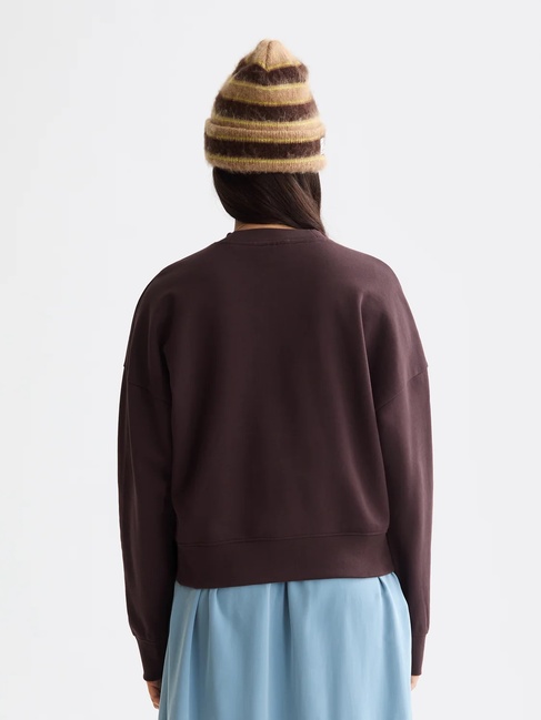 Жіночий коричневий світшот SCOTCH & SODA артикул U9E00799T U290 FW2025 Фото ракурс 2 - Жіночий коричневий світшот SCOTCH & SODA артикул U9E00799T U290 FW2025