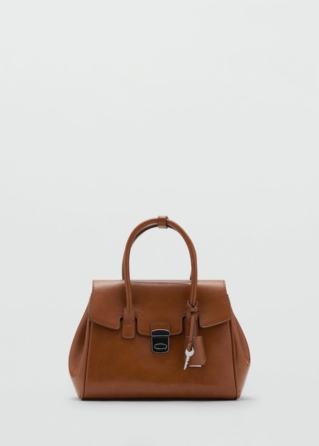 Жіноча коричнева сумка Mango артикул 17045821 CG 1 season Фото ракурс 1 - Жіноча коричнева сумка Mango артикул 17045821 CG 1 season