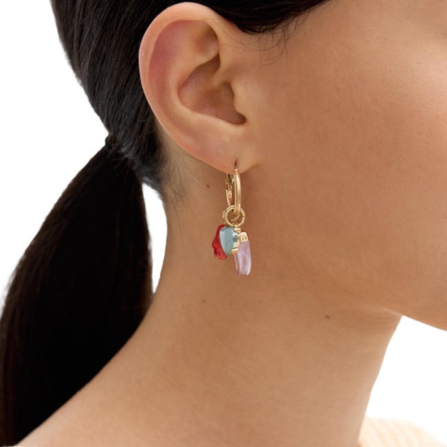 Жіночі золоті сережки Parfois артикул 238732 _HM FW2025 Фото ракурс 3 - Жіночі золоті сережки Parfois артикул 238732 _HM FW2025