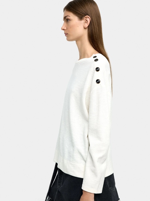 Фото ракурс 3 - Жіночий молочний джемпер Parfois артикул 239200 _OW FW2025