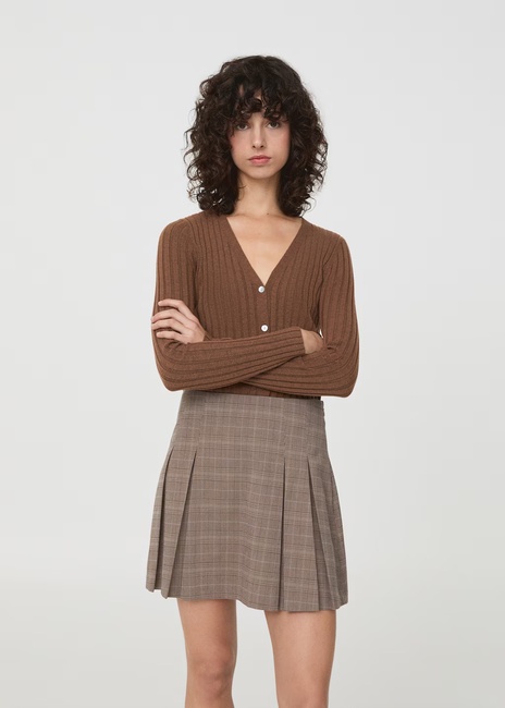 Женская коричневая юбка Mango артикул 17935167 35 1 season Фото ракурс 3 - Женская коричневая юбка Mango артикул 17935167 35 1 season