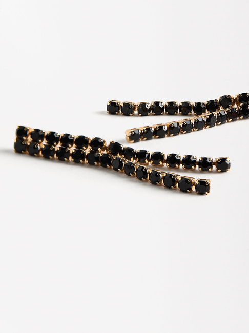 Фото ракурс 2 - Женские черные серьги Parfois артикул 228536 _BK SS2025