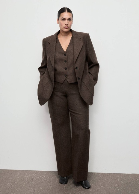 Жіночий коричневий пiджак Mango артикул 17057912 30 1 season Фото ракурс 6 - Жіночий коричневий пiджак Mango артикул 17057912 30 1 season