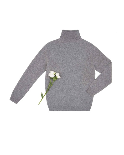 Фото ракурс 6 - Мужская серая водолазка Benetton артикул 1002U2180 507 25A