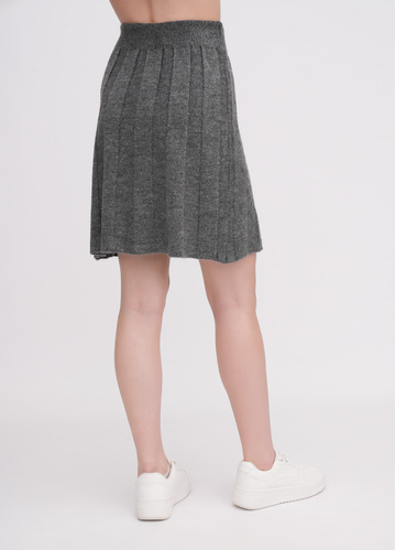 Фото ракурс 2 - Женская серая юбка EQUILIBRI артикул NW391001 200 Grey FW2025