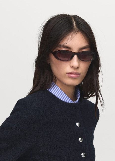 Женский синий жакет Mango артикул 17045817 56 1 season Фото ракурс 4 - Женский синий жакет Mango артикул 17045817 56 1 season