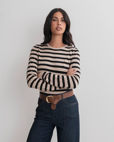 Фото ракурс 1 - Жіночий бежевий джемпер Piazza Italia артикул 61565 VAR 2 FW2025