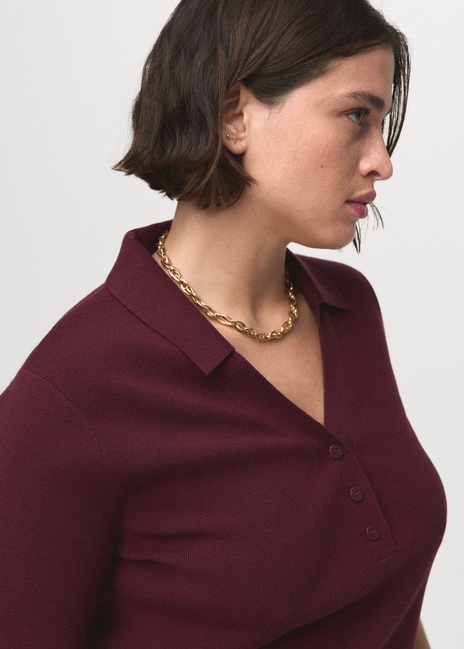 Фото ракурс 7 - Жіночий бордовий джемпер Mango артикул 17065981 77 1 season