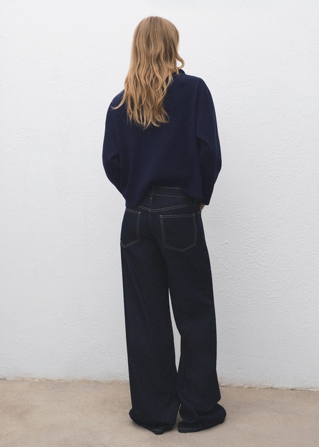 Фото ракурс 2 - Женский синий джемпер Mango артикул 17024107 56 1 season