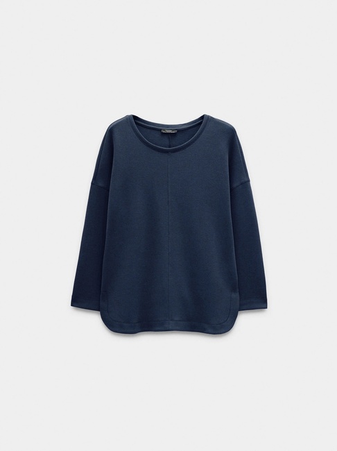 Женский синий свитшот Parfois артикул 241575 _NV FW2025 Фото ракурс 5 - Женский синий свитшот Parfois артикул 241575 _NV FW2025