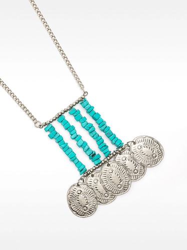 Фото ракурс 2 - Жіноче бірюзовe намисто Parfois артикул 232543 _TQ SS2025