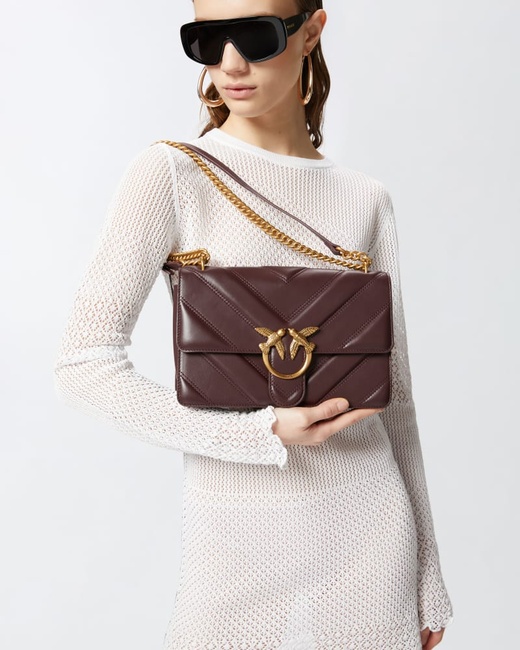 Фото ракурс 5 - Женская коричневая сумка Pinko артикул 104549-A26Z W36Q FW2025