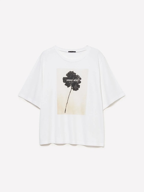 Фото ракурс 4 - Жіноча сіра футболка Sisley артикул 3I1XL107Y 901 25A