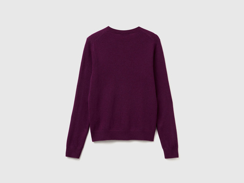 Фото ракурс 2 - Женский бордовый свитер Benetton артикул 1002D1K01 20R 25A