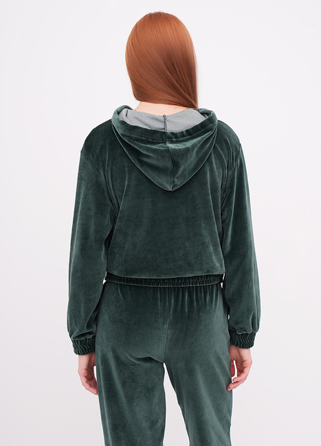 Фото ракурс 2 - Женская зеленая олимпийка EQUILIBRI артикул W291 042 100 Green FW2025