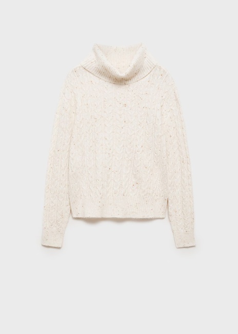 Фото ракурс 5 - Женский молочный свитер Mango артикул 77007680 05 7 season