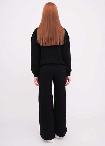 Фото ракурс 2 - Жіночі чорні штани EQUILIBRI артикул W291 044 200 Black FW2025