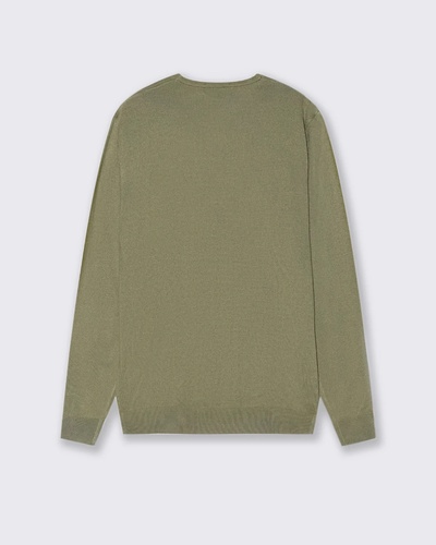 Фото ракурс 2 - Мужской зеленый джемпер Piazza Italia артикул 65824 SAGE GREEN FW2025